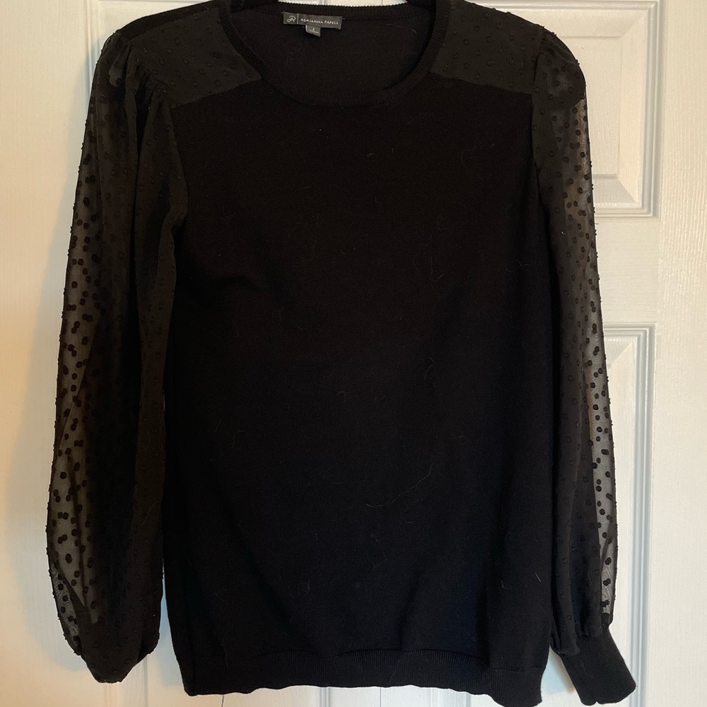Adrianna papell sheer sleeve top